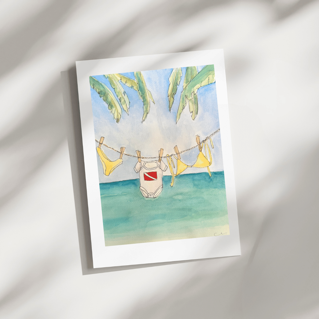 Greeting Card - Baby Diver Down