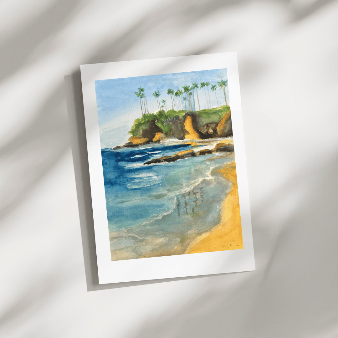 Greeting Card - Crescent Bay Reflection