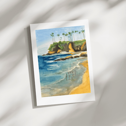 Greeting Card - Crescent Bay Reflection